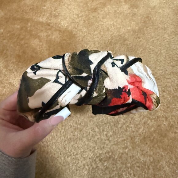 Floral Monogram Knot Headband - Picture 3 of 11